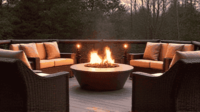 Cozy Outdoor Fire Pit Setup for Enjoying Fall Nights